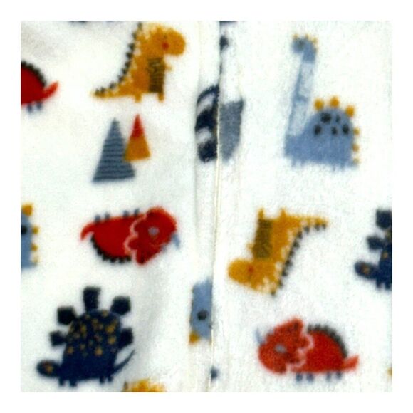 Baby Gear 6-9M Hooded Dinosaur Print Baby Footed Pajamas Zip Up Hoodie Gift - Picture 2 of 4